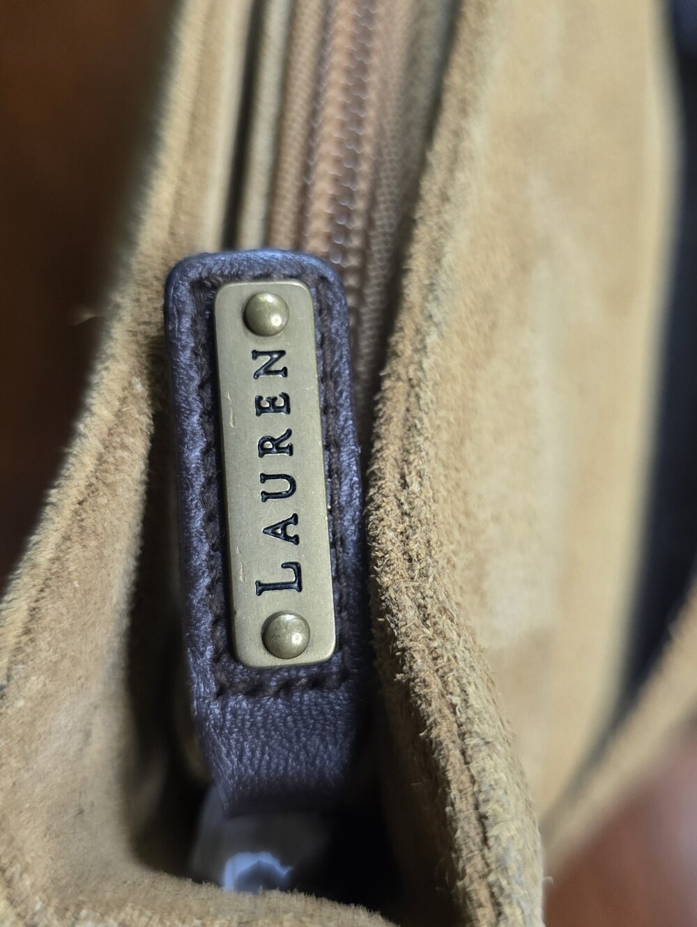 Vintage Ralph Lauren Y2K Genuine Suede Shoulder Bag - Picture 4 of 13
